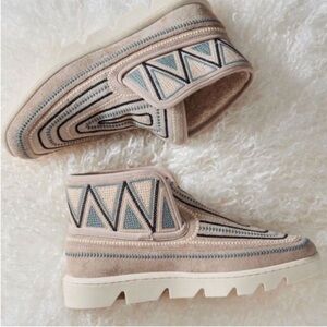 Free People Bernardo Drea Boot Sneaker Winter Ski Bootie Suede Shearling US 6.5